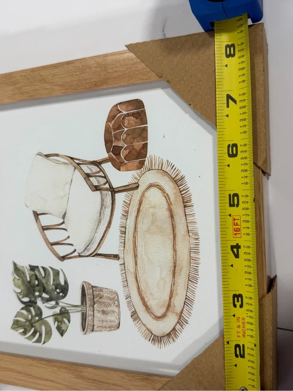 Wooden Botanical Wall Art Pair in Natural Brown